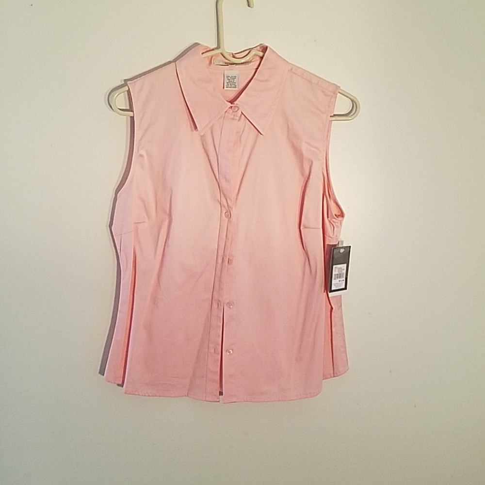 Pink button up blouse